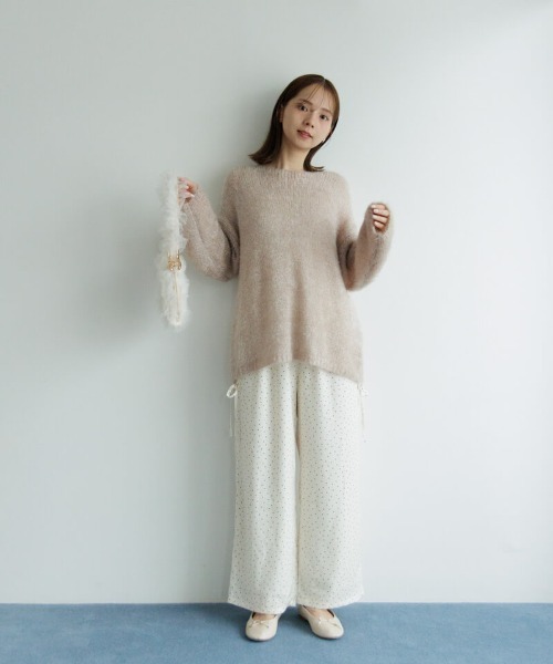 flower（フラワー）の「プレシャスルーズニット（ニット/セーター・レディース・ベージュ/ホワイト・FREE）」の22枚目の写真