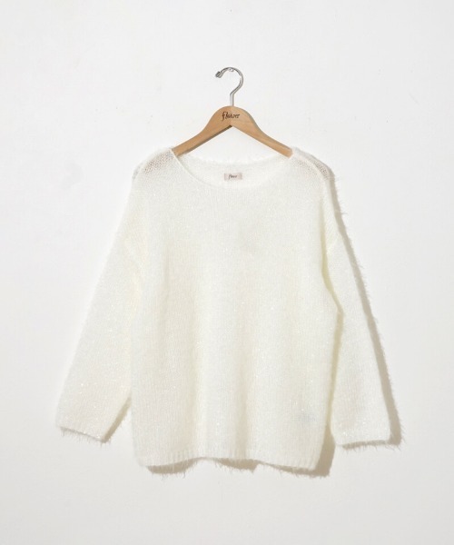 flower（フラワー）の「プレシャスルーズニット（ニット/セーター・レディース・ベージュ/ホワイト・FREE）」の18枚目の写真