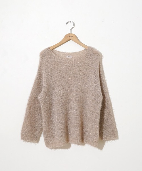 flower（フラワー）の「プレシャスルーズニット（ニット/セーター・レディース・ベージュ/ホワイト・FREE）」の19枚目の写真