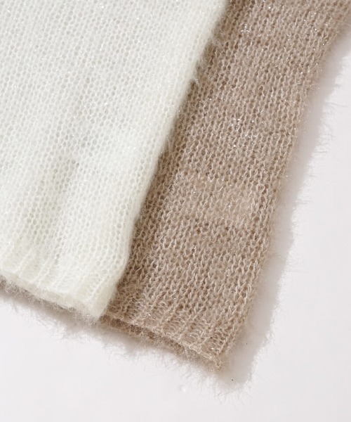 flower（フラワー）の「プレシャスルーズニット（ニット/セーター・レディース・ベージュ/ホワイト・FREE）」の10枚目の写真