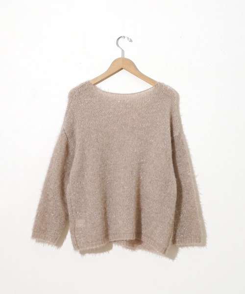 flower（フラワー）の「プレシャスルーズニット（ニット/セーター・レディース・ベージュ/ホワイト・FREE）」の11枚目の写真
