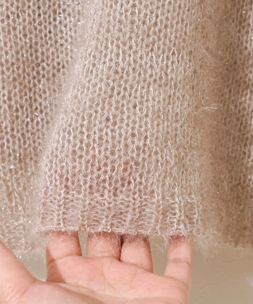 flower（フラワー）の「プレシャスルーズニット（ニット/セーター・レディース・ベージュ/ホワイト・FREE）」の15枚目の写真