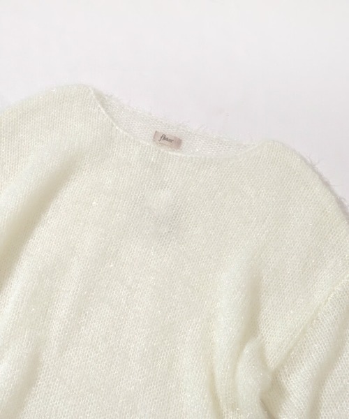 flower（フラワー）の「プレシャスルーズニット（ニット/セーター・レディース・ベージュ/ホワイト・FREE）」の5枚目の写真