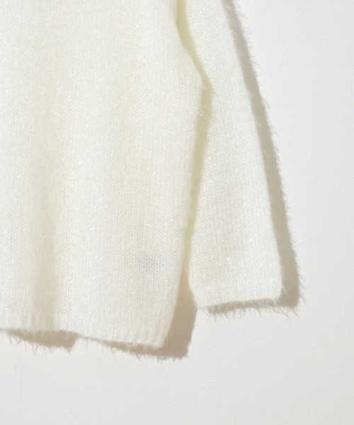 flower（フラワー）の「プレシャスルーズニット（ニット/セーター・レディース・ベージュ/ホワイト・FREE）」の6枚目の写真