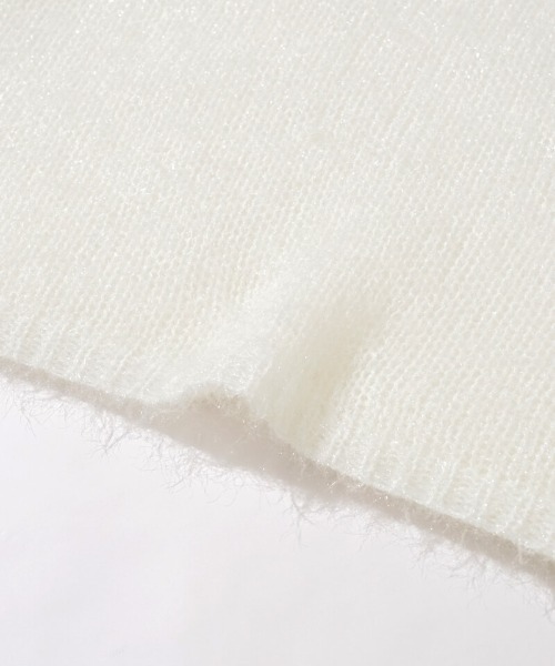 flower（フラワー）の「プレシャスルーズニット（ニット/セーター・レディース・ベージュ/ホワイト・FREE）」の7枚目の写真