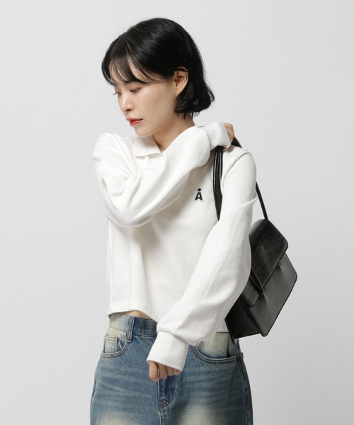 ALAND(エーランド)の「【UNISEX】ALAND/Aロゴワッペンポロ(ポロシャツ・レディース・ブラック/グレー/ホワイト・SMALL/LARGE)」の11枚目の写真