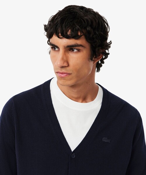 LACOSTE(ラコステ)の「エッセンシャルメリノウールカーディガン(カーディガン/ボレロ・メンズ・ブラック/グレー/ネイビー・4/3/2/5)」の16枚目の写真