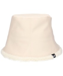 Lee（リー）の「Lee（リー）MOUTON LIKE TULIP HAT/フェイクレザーバケットハット メンズ レディース ユニセックス/PU/合皮（ハット）」