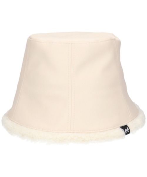 Lee(リー)の「Lee(リー)MOUTON LIKE TULIP HAT/フェイクレザーバケットハット メンズ レディース ユニセックス/PU/合皮(ハット・レディース・ブラック/ブラック×ホワイト/ブラウン/ベージュ・FREE)」の17枚目の写真