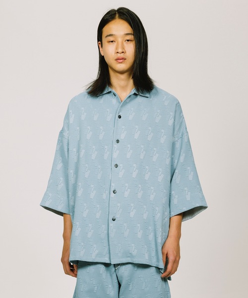sneeuw（スニュウ）の「カット&フォールドシャツ（シャツ/ブラウス・レディース・アイボリー/サックスブルー・1/3）」の2枚目の写真