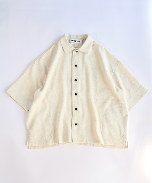 sneeuw（スニュウ）の「カット&フォールドシャツ（シャツ/ブラウス・レディース・アイボリー/サックスブルー・1/3）」の5枚目の写真