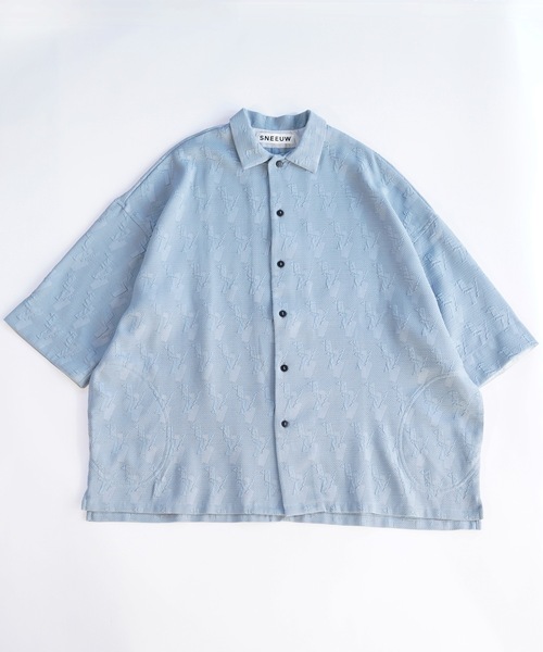 sneeuw（スニュウ）の「カット&フォールドシャツ（シャツ/ブラウス・レディース・アイボリー/サックスブルー・1/3）」の6枚目の写真