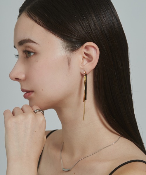 ciite' surgical stainless（シーテサージカルステンレス）の「【 金属アレルギー対応 】 ニュアンスロングピアス サージカルステンレス   (両耳用)（ピアス（両耳用）・レディース・ゴールド/シルバー・FREE）」の19枚目の写真