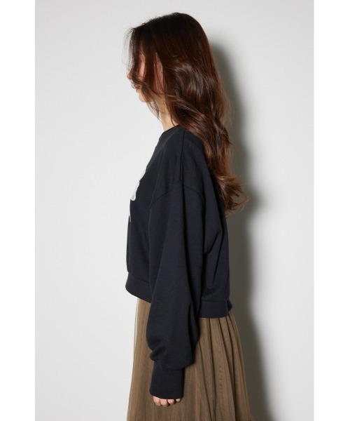 rienda(リエンダ)の「レースリボンモチーフスウェットトップス 春服 秋服 トレーナー(スウェット・レディース・ブラック/グレー/ピンク・FREE)」の14枚目の写真
