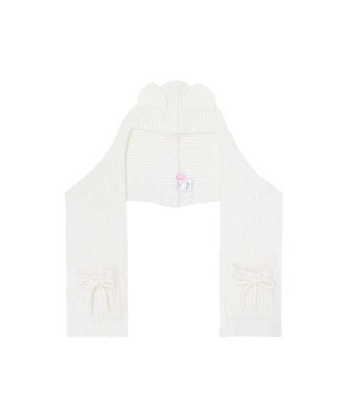 Honey Cinnamon(ハニーシナモン)の「みみ付きマフラー(マフラー・レディース・ブラック/ホワイト系その他/ピンク/ホワイト系その他2・FREE)」の10枚目の写真