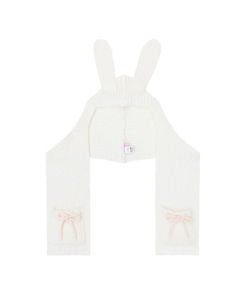 Honey Cinnamon(ハニーシナモン)の「みみ付きマフラー(マフラー・レディース・ブラック/ホワイト系その他/ピンク/ホワイト系その他2・FREE)」の5枚目の写真