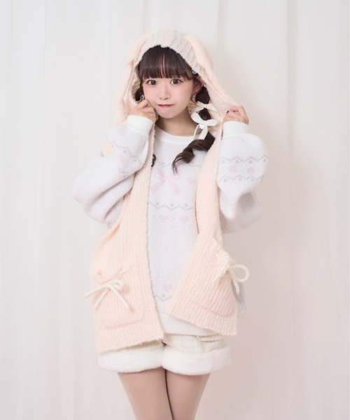 Honey Cinnamon(ハニーシナモン)の「みみ付きマフラー(マフラー・レディース・ブラック/ホワイト系その他/ピンク/ホワイト系その他2・FREE)」の20枚目の写真