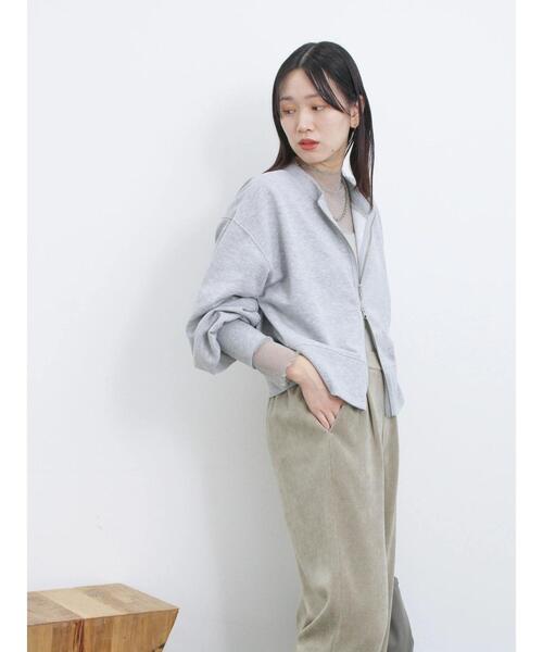 Samansa Mos2 blue（サマンサモスモスブルー）の「ラメチュールハイネックプルオーバー（Tシャツ/カットソー・レディース・キナリ/グレー/チャコールグレー・F）」の22枚目の写真