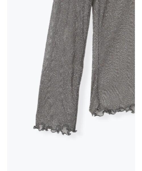 Samansa Mos2 blue（サマンサモスモスブルー）の「ラメチュールハイネックプルオーバー（Tシャツ/カットソー・レディース・キナリ/グレー/チャコールグレー・F）」の20枚目の写真