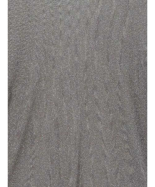 Samansa Mos2 blue（サマンサモスモスブルー）の「ラメチュールハイネックプルオーバー（Tシャツ/カットソー・レディース・キナリ/グレー/チャコールグレー・F）」の12枚目の写真