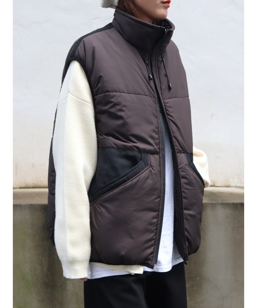 LA PEAU DE GEM（ラポドゥジェム）の「【LA PEAU DE GEM】TECH Padded Vest（ダウンベスト・レディース・ブラック・FREE）」の9枚目の写真