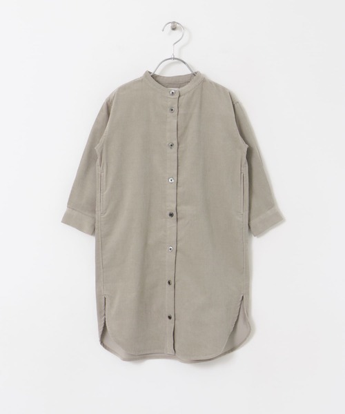 URBAN RESEARCH DOORS（アーバンリサーチドアーズ）の「『親子リンク』『UR TECH』コーデュロイシャツワンピース(KIDS)（ワンピース・キッズ・グレー/マスタード/ベージュ・135/120/105）」の13枚目の写真