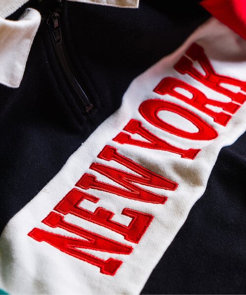 BREEZE（ブリーズ）の「【BREEZE NEW JACK】ハーフジップロゴトレーナー（スウェット・キッズ・パープル/レインボー・90/100/110/120/130/140/150/160）」の5枚目の写真