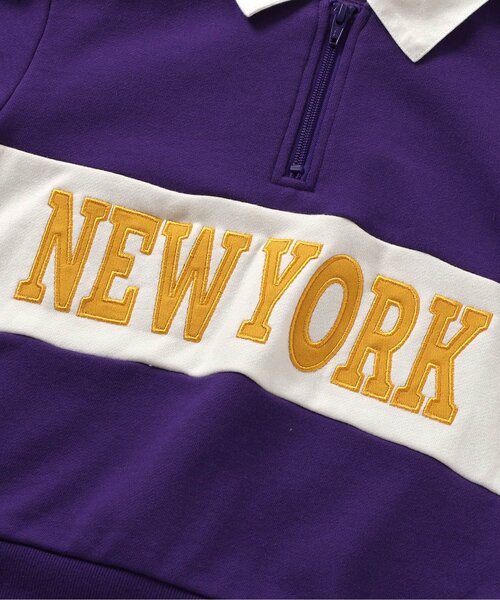 BREEZE（ブリーズ）の「【BREEZE NEW JACK】ハーフジップロゴトレーナー（スウェット・キッズ・パープル/レインボー・90/100/110/120/130/140/150/160）」の10枚目の写真