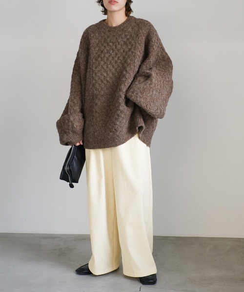 select MOCA（セレクトモカ）の「ベロアイージーパンツ（その他パンツ・レディース・チャコールグレー/アイボリー・LARGE/MEDIUM）」の5枚目の写真