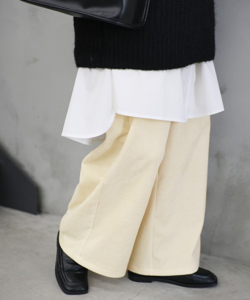 select MOCA（セレクトモカ）の「ベロアイージーパンツ（その他パンツ・レディース・チャコールグレー/アイボリー・LARGE/MEDIUM）」の13枚目の写真