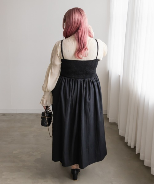 シャーリング切替リボンキャミワンピース（ワンピース）｜CLETTE（クレット）