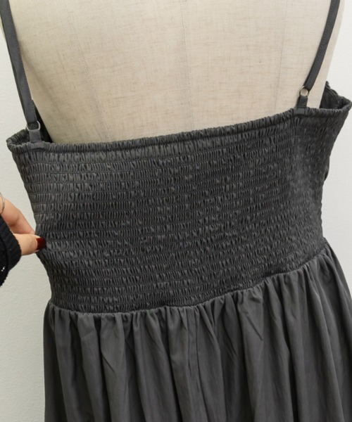 シャーリング切替リボンキャミワンピース（ワンピース）｜CLETTE（クレット）