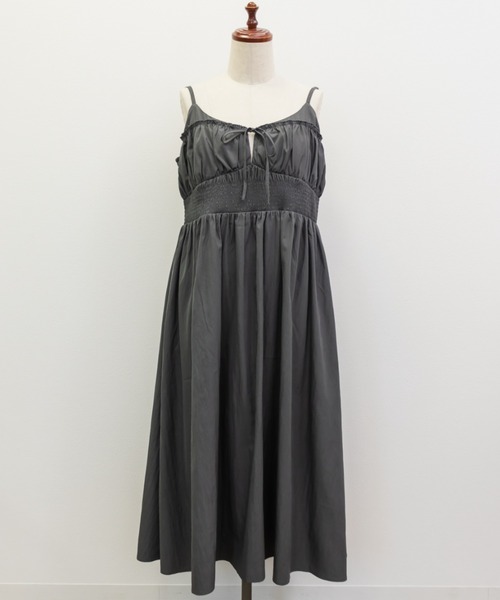 シャーリング切替リボンキャミワンピース（ワンピース）｜CLETTE（クレット）