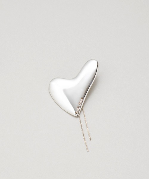LAPUIS（ラピュイ）の「LAPUIS(ラピュイ)Heart Plate pierced earrings（ピアス（両耳用）・レディース・シルバー/ゴールド・FREE）」の13枚目の写真