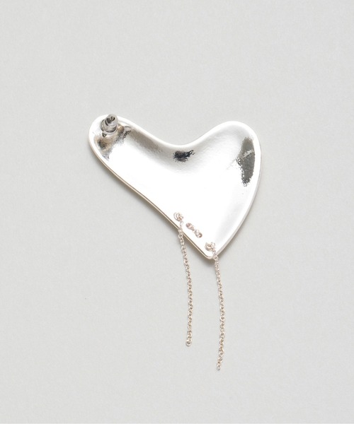 LAPUIS（ラピュイ）の「LAPUIS(ラピュイ)Heart Plate pierced earrings（ピアス（両耳用）・レディース・シルバー/ゴールド・FREE）」の14枚目の写真
