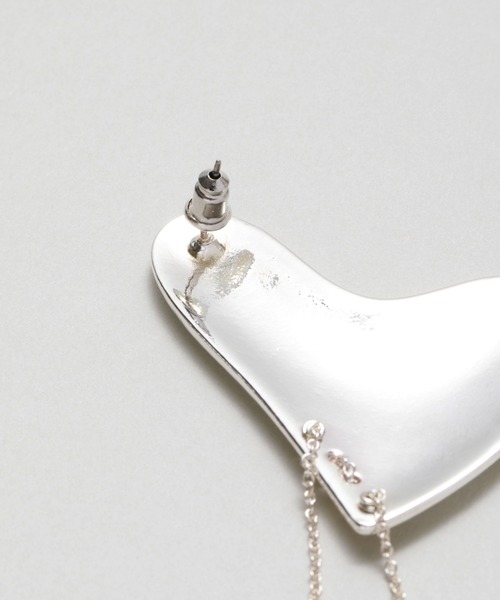 LAPUIS（ラピュイ）の「LAPUIS(ラピュイ)Heart Plate pierced earrings（ピアス（両耳用）・レディース・シルバー/ゴールド・FREE）」の15枚目の写真