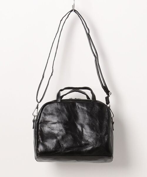 EARTH MADE（アースメイド）の「CANVAS 2WAY MINIBOSTON with POUCH（ボストンバッグ・レディース・ブラック/シルバー・フリー）」の3枚目の写真