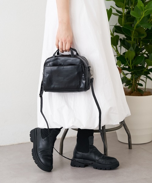 EARTH MADE（アースメイド）の「CANVAS 2WAY MINIBOSTON with POUCH（ボストンバッグ・レディース・ブラック/シルバー・フリー）」の22枚目の写真