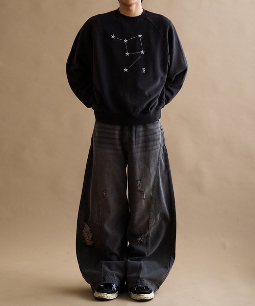 epnok（エプノック）の「【EPNK】Silver star pigment sweat / シルバースターピグメントスウェット（スウェット・メンズ・ボルドー/ブラック・MEDIUM/SMALL/LARGE）」の14枚目の写真