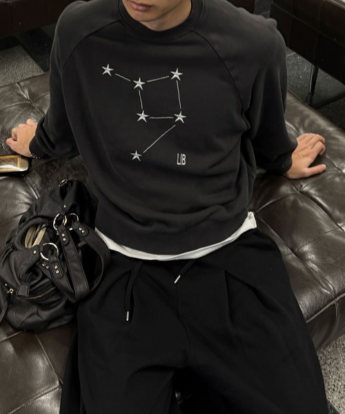 epnok（エプノック）の「【EPNK】Silver star pigment sweat / シルバースターピグメントスウェット（スウェット・メンズ・ボルドー/ブラック・MEDIUM/SMALL/LARGE）」の5枚目の写真