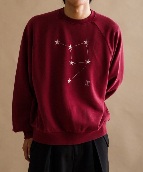 epnok（エプノック）の「【EPNK】Silver star pigment sweat / シルバースターピグメントスウェット（スウェット・メンズ・ボルドー/ブラック・MEDIUM/SMALL/LARGE）」の4枚目の写真