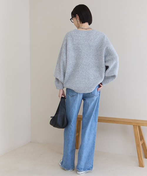 meilmada（メイルマダ）の「ジャガードロゴニット（ニット/セーター・レディース・グレー/レッド/ベージュ・FREE）」の8枚目の写真