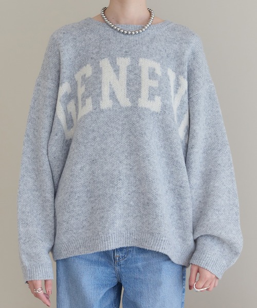 meilmada（メイルマダ）の「ジャガードロゴニット（ニット/セーター・レディース・グレー/レッド/ベージュ・FREE）」の19枚目の写真