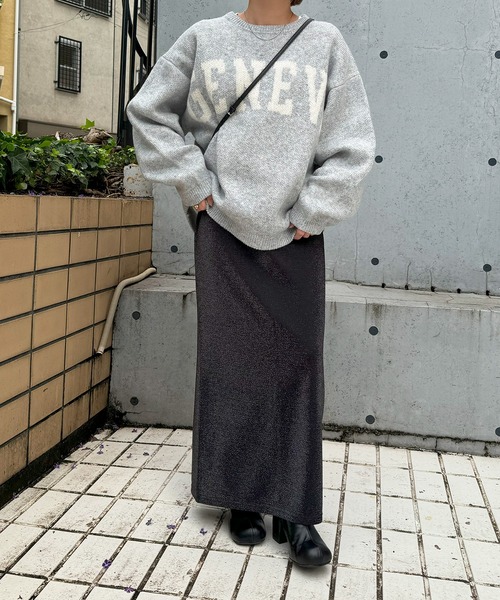 meilmada（メイルマダ）の「ジャガードロゴニット（ニット/セーター・レディース・グレー/レッド/ベージュ・FREE）」の10枚目の写真