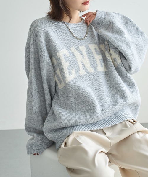 セール】ジャガードロゴニット（ニット/セーター）｜meilmada