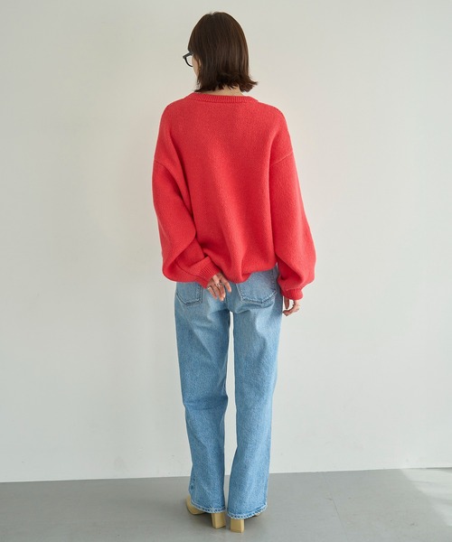 引越し叩き売り！マーク&ロナ　ニット セール】 スキッパーポロニット≪手洗い可能≫ （ニット