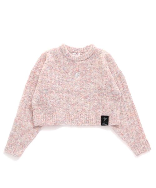 algy(アルジー)の「ロゴシシュウミックスニット(ニット/セーター・キッズ・サックスブルー/ピンク・XX-SMALL/X-SMALL/MEDIUM/SMALL)」の7枚目の写真