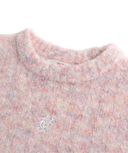algy(アルジー)の「ロゴシシュウミックスニット(ニット/セーター・キッズ・サックスブルー/ピンク・XX-SMALL/X-SMALL/MEDIUM/SMALL)」の4枚目の写真