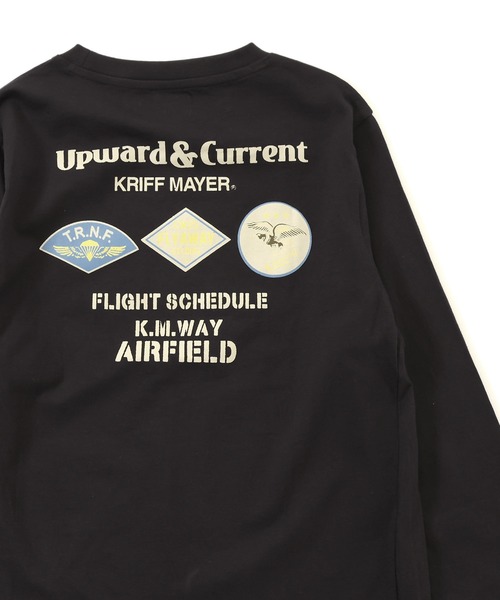 KRIFF MAYER Kid's Collection（クリフメイヤーキッズコレクション）の「【綿100％】楽LUCK-T（ミリタリー）（Tシャツ/カットソー・キッズ・チャコール/イエロー/ブルーグリーン/オフホワイト・160/150/170/140/130/120）」の3枚目の写真