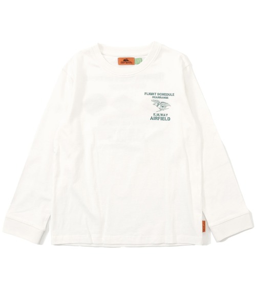 KRIFF MAYER Kid's Collection（クリフメイヤーキッズコレクション）の「【綿100％】楽LUCK-T（ミリタリー）（Tシャツ/カットソー・キッズ・チャコール/イエロー/ブルーグリーン/オフホワイト・160/150/170/140/130/120）」の11枚目の写真